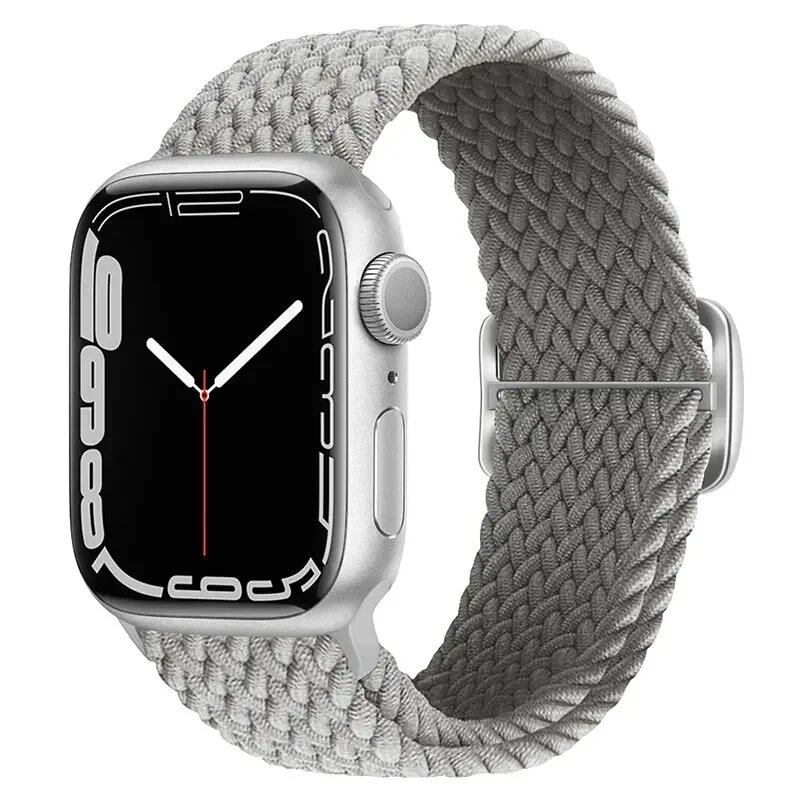 Apple Watch Ultra 2用ナイロンストラップ バンド 49mm 40mm 44mm 41mm 38mm 45mm 伸縮ブレイデッドループ リストバンド iWatch Series 9/8/7/6/SE/5/4対応 バンドカラー:mm 並行輸入品
