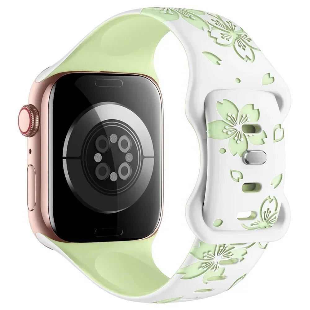 Apple Watch 40mm 41mm 44mm 45mm 46mm 49mm 対応 ソフトシリコーンストラップ レディースブレスレット対応モデル:Series 10/9/8/7/6/5/4/SE/Ultra 1/2 バンドカラー:;発送元: 並行輸入品