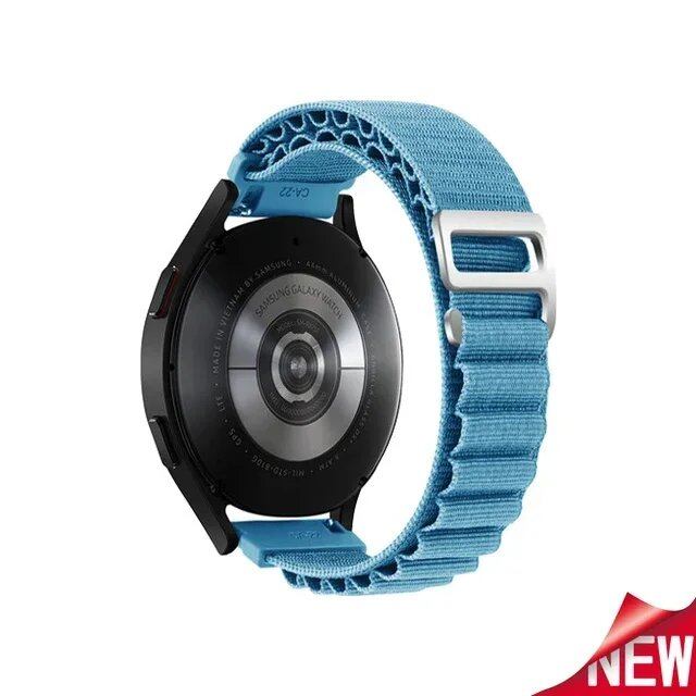 Nylon Alpine Loop Wristband for Samsung Galaxy Watch 6/4/5/Pro/Classic (45mm, 44mm, 40mm, 20mm, 22mm), Compatible with HUAWEI GT 2e/3, Band Color: Parallel Import