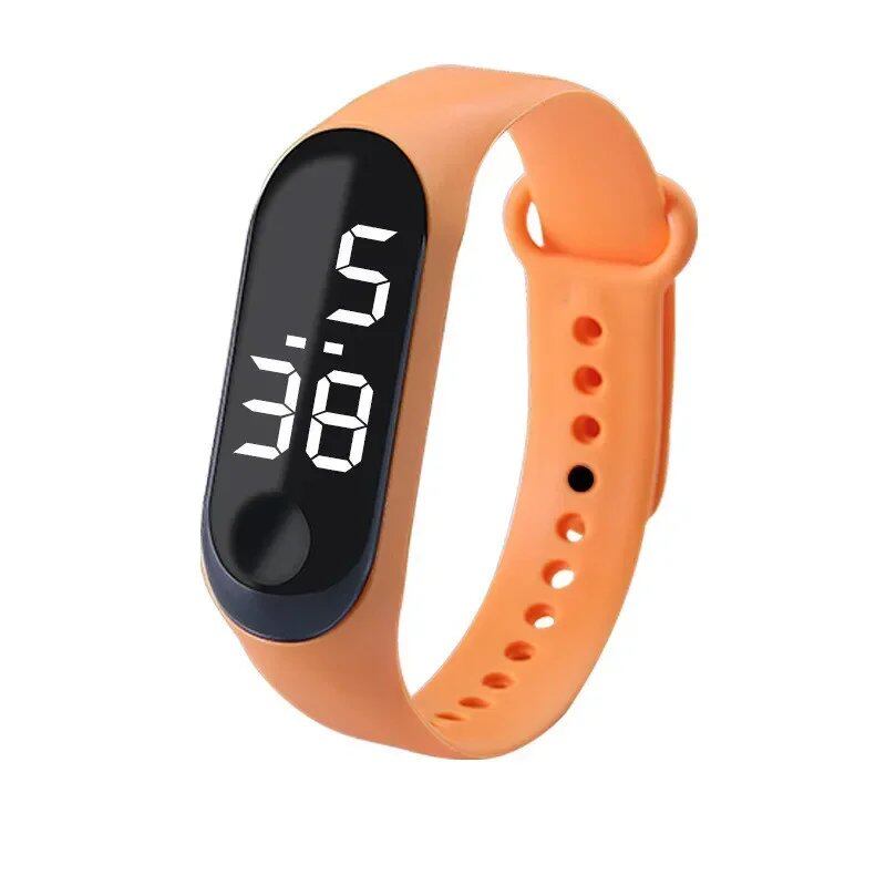 Kids' Fashion Sports Watch, Waterproof LED Digital Wristwatch with Ultra-Lightweight Silicone Slap, Unisex, for Kids and Teens, Parallel Import