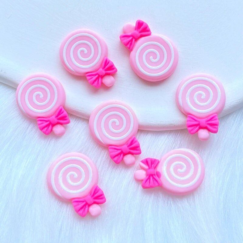 Pack of 10/20 New Resin Mini Candy/Lollipop Series Flatback Cabochons for Scrapbooking, DIY Jewelry, Crafts, and Decoration. Size: Parallel Import.
