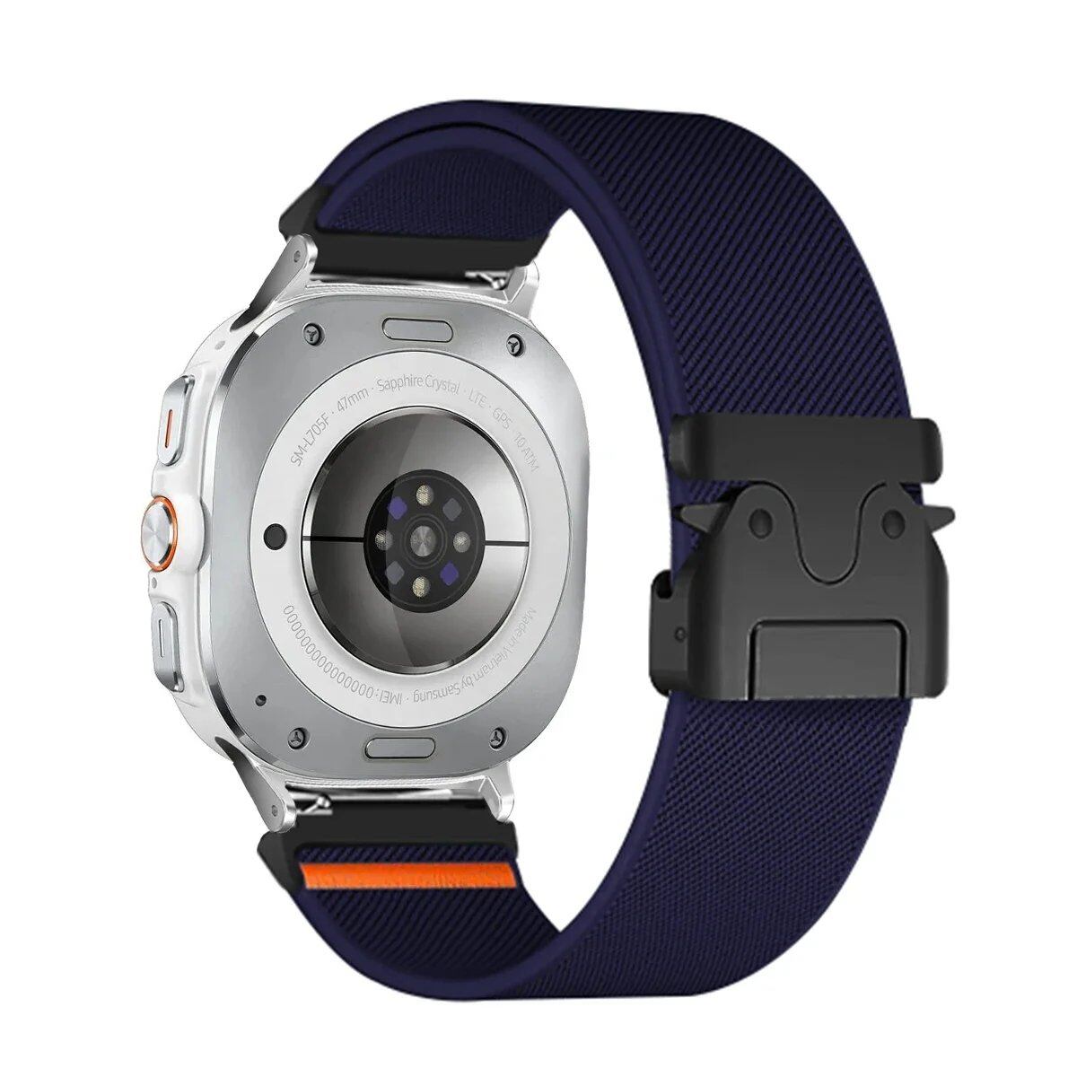 47mm Sport Nylon Bracelet Braided Loop Strap for Samsung Galaxy Watch 7 Ultra. Band Color: Compatible with Galaxy Watch 7 Ultra. Parallel Import.
