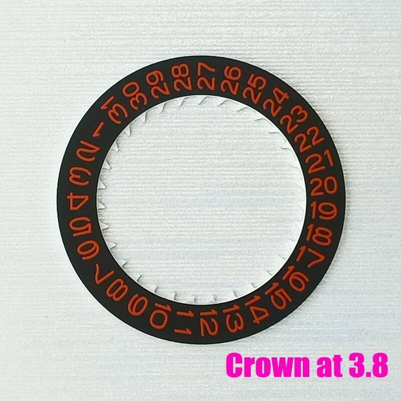 Date dial for NH35, NH36, NH35, NH36, NH34, 4R35, 4R36. Japanese-made SKX007 automatic mechanical movement with day-date dial wheel. Color: Crown. Parallel import.