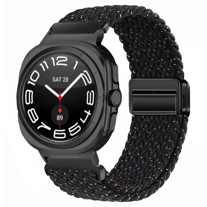 Replacement Nylon Loop Strap for Samsung Galaxy Watch Ultra (47mm) with Magnetic Buckle, Compatible with Galaxy Watch 7 Ultra, Band Color: Compatible with Galaxy Watch Ultra; Band Width: Compatible with Galaxy Watch Ultra (Parallel Import)