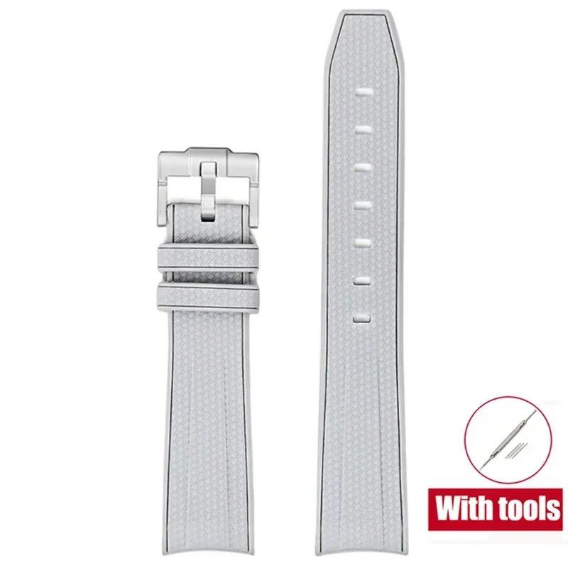 20mm Diving Strap with Curved Ends for Omega and Swatch Moonwatch, Silicone Rubber, Compatible with Rolex, Men's and Women's, Band Color: 20mm; Band Width: 20mm, Parallel Import