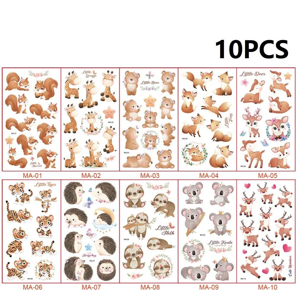10-Pack Waterproof Temporary Tattoo Stickers for Kids and Soccer Fans, Fake Tattoos for Adults and Kids, Arm Covers, Color: Parallel Import