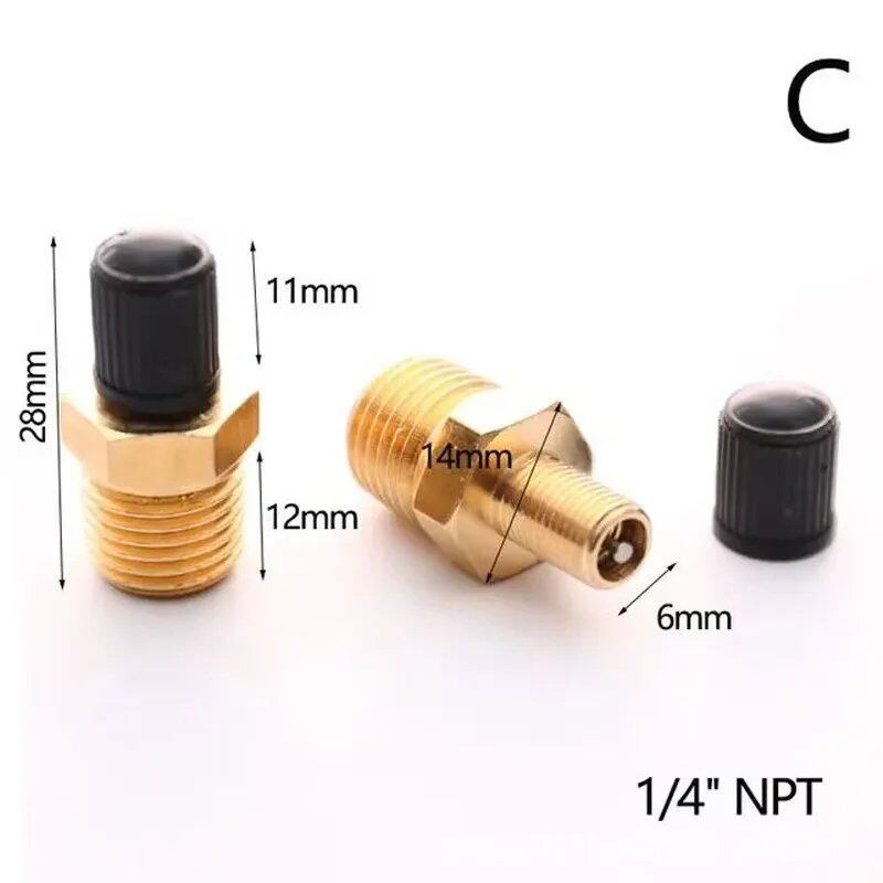 1/4 NPT 1/8 NPT M10 Air Compressor Tank Filling Valve, Corrosion-Resistant Brass Schrader Valve, Automotive Tire Valve Core, Copper Tire Valve, Color: ; Ships from: Parallel Import