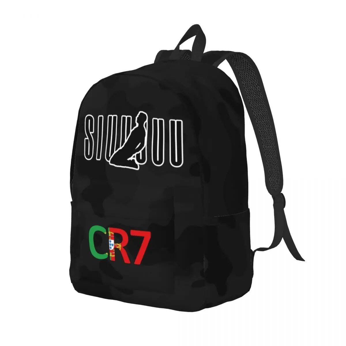Soccer Legend CR7 Cristiano Ronaldo Backpack for Men and Women, Fashionable, High School Student, Work, Daypack, Laptop Compatible, Shoulder Bag, Sports, Size: Parallel Import