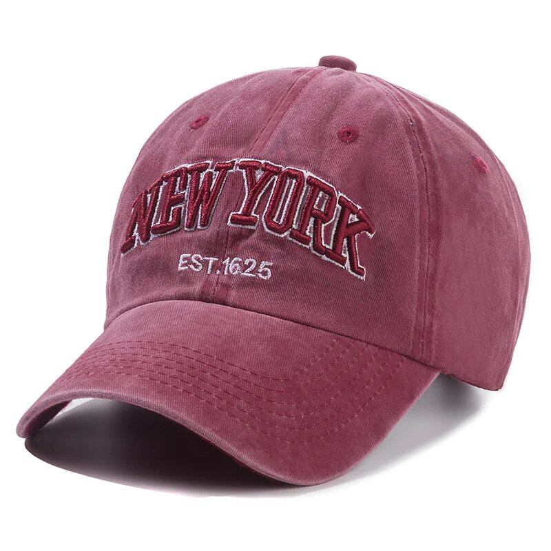 2025 New York Washed Cotton Cap for Men and Women, Snapback Cap, Baseball Cap, Sun Hat, Newsboy Cap, Dad Hat, Outdoor Cap, Parallel Import