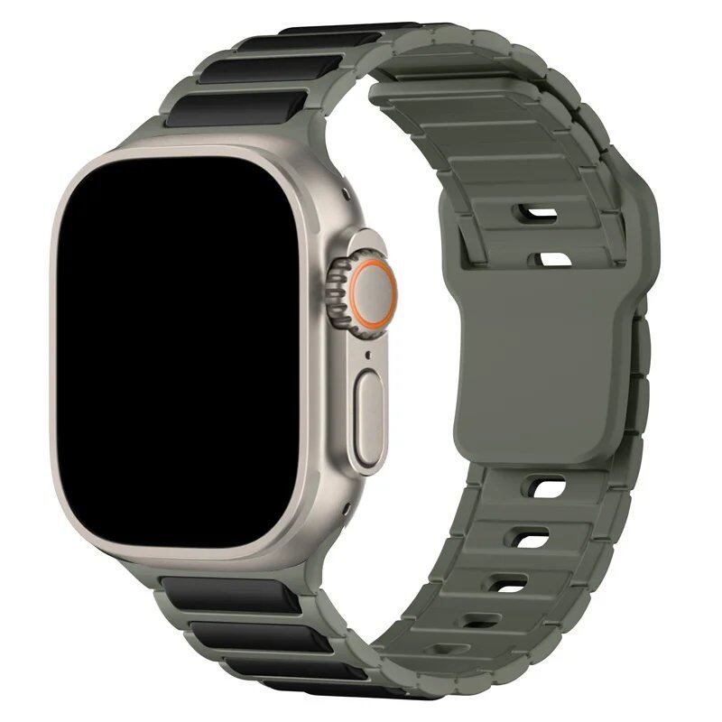 Apple Watch用シリコンバンド(対応機種:Series 9/8/7/6/5/SE/Ultra 2、サイズ:38mm/40mm/42mm/44mm/45mm/46mm/49mm) バンドカラー:mm 並行輸入品