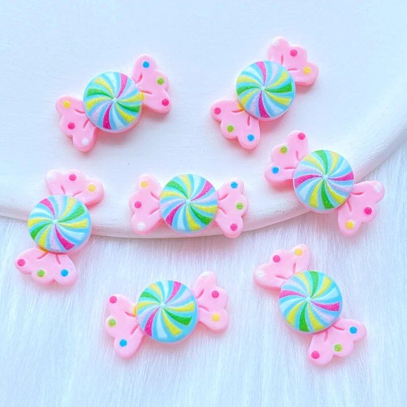 Pack of 10/20 New Resin Mini Candy/Lollipop Series Flatback Cabochons for Scrapbooking, DIY Jewelry, Crafts, and Decoration. Size: Parallel Import.