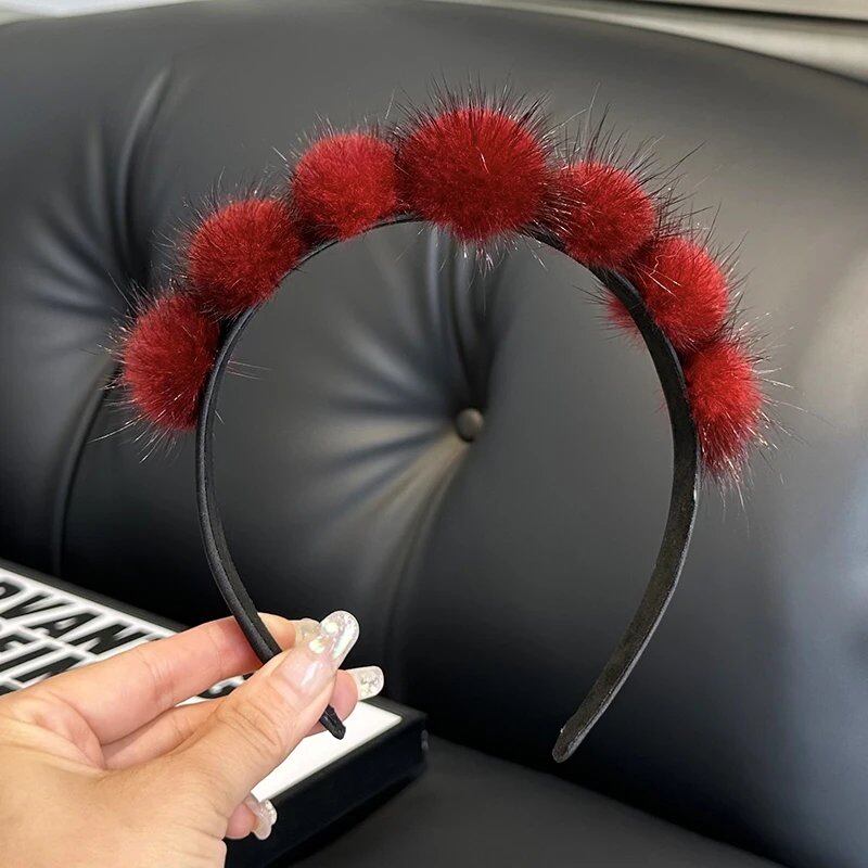 100% 本ミンクファー ヘッドバンド レディース 冬 高級 本毛 ヘアバンド おしゃれ ファーリー ギフト 人気 プレゼント 並行輸入品