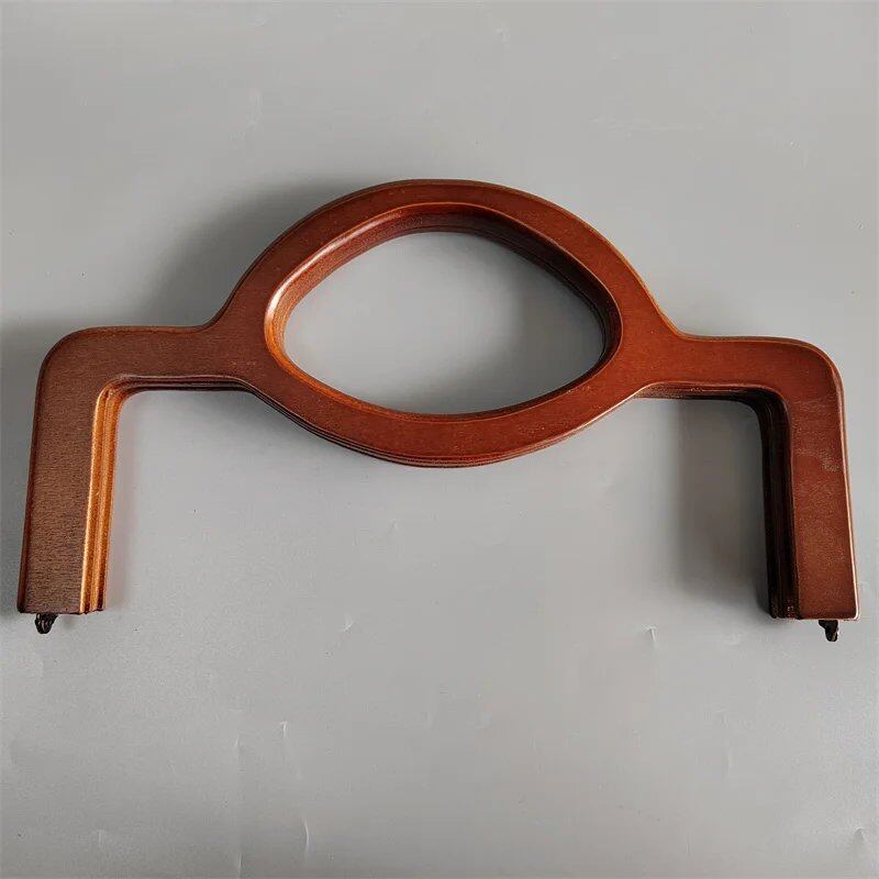 1セット 30x8cm レッドコーヒーカラー 無垢材 ネジ付き 縫製穴 DIY ハンドバッグアクセサリー オバッグハンドル 木製 財布フレーム バッグ 色 並行輸入品