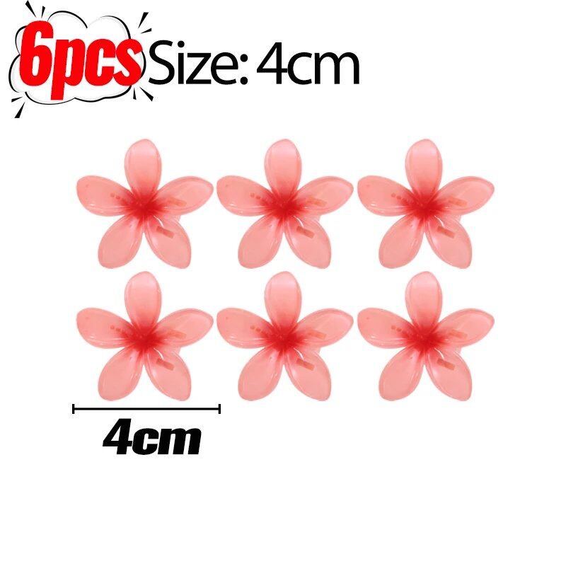 1/6 Hawaiian Gradient Flower Hair Clips for Women, Small, Stylish Head Accessories, Hairpins, Crab Barrettes, Parallel Import