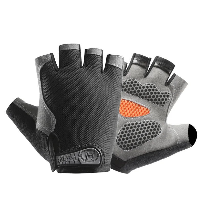 Fingerless Gym Gloves for Fitness Training, Unisex, Bodybuilding, Exercise, Sports, Cycling, and More, Non-Slip, Breathable, Parallel Import