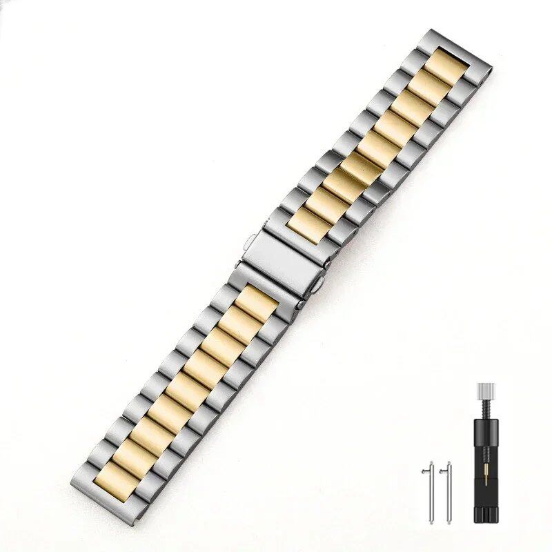 22mm Metal Strap, Premium Stainless Steel Wristband for Garmin Forerunner 265, 965, 955, 255, Music, and Garmin Venu 3/2 Accessories, Band Color: Parallel Import