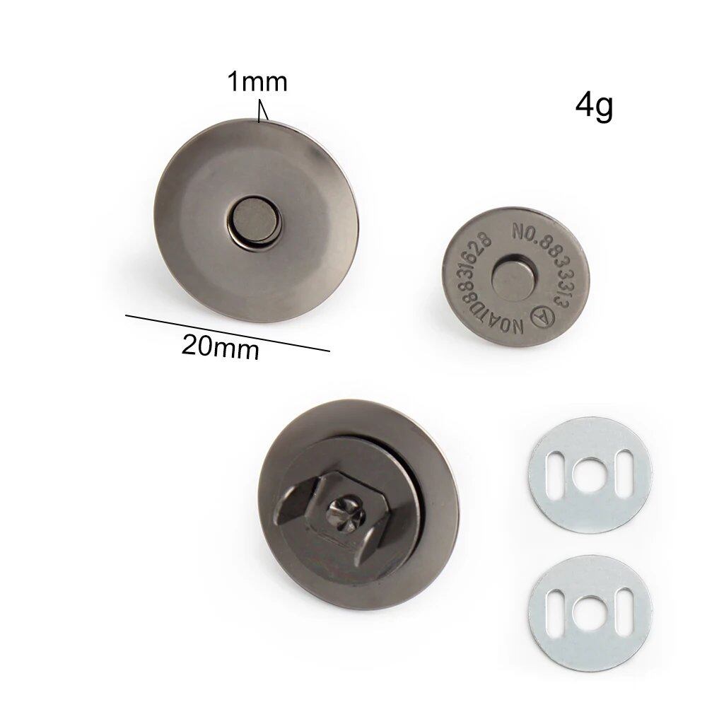 14-18-20mm 強力薄型金属丸型マグネットボタン DIY ポーチ コート ハンドバッグ スナップ留め金具 隠しボタン アクセサリー サイズ: 並行輸入品