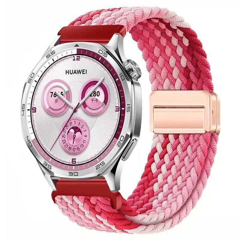 22mm Nylon Loop Strap for Huawei Watch GT5 Pro / GT4 / GT3 / GT2e (46mm) - Compatible with Huawei Watch 4 / 3 Pro Wristband Accessory, Band Color: ; Band Width: 22mm, Parallel Import