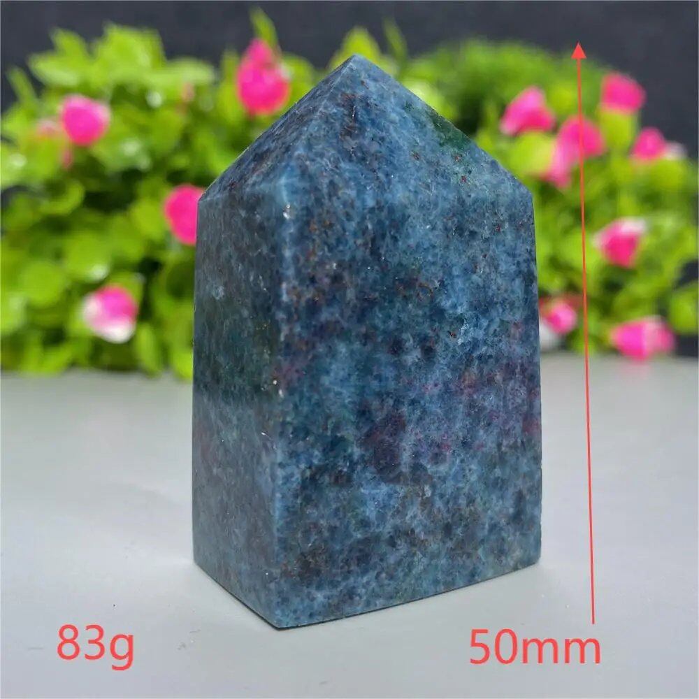 天然水晶 レッドグリーンサファイア 四角柱タワー 鉱物標本 スピリチュアル 瞑想 魔術 ギフトストーン 並行輸入品
