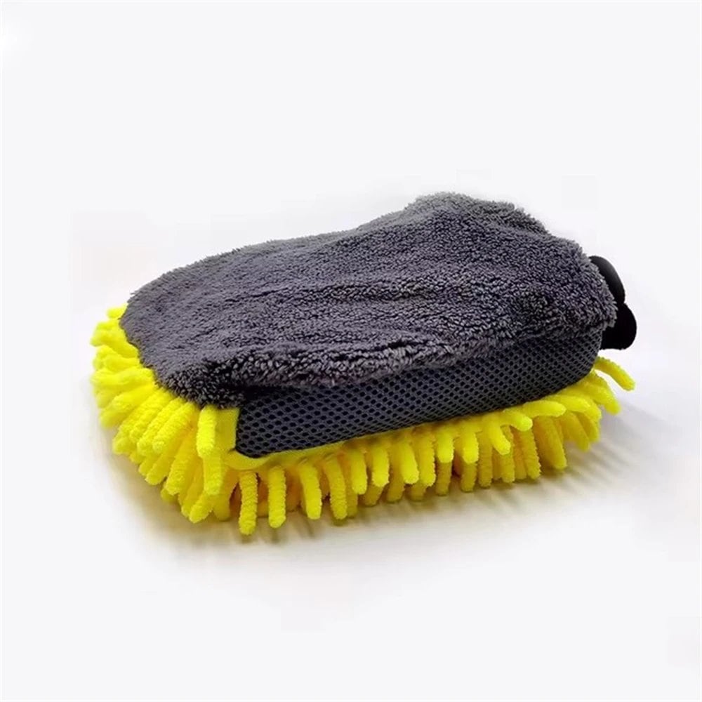 1/5-Piece Car Wash Gloves, Waterproof Microfiber Chenille Gloves, Car Cleaning Mitt with Detailing Brush, Double-Sided, Size: -, Parallel Import