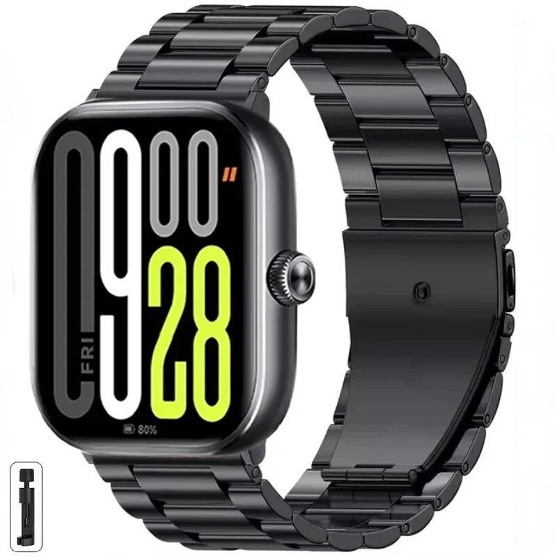 Adjustable Stainless Steel Metal Strap for Redmi Watch 5/Redmi Watch 4, Xiaomi Mi Band 9 Pro/Mi Band 8 Pro, Parallel Import