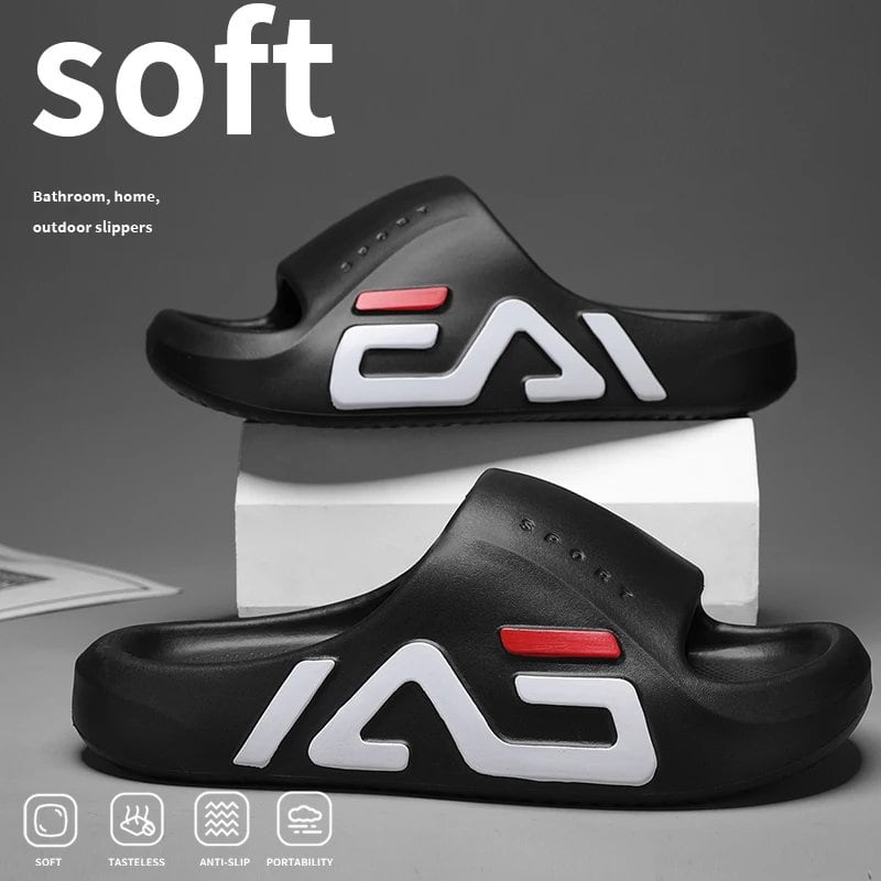 Men's Super Thick Sole Soft Air Cushion Casual Slippers, EVA Sandals, Stylish Beach Sandals for Outdoors, Summer, and the Beach, Parallel Import