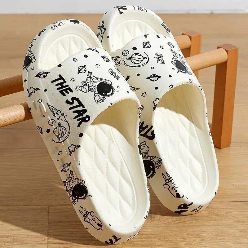 Men's Summer Cool Slippers, New Trendy Home Shoes, Soft Sole, Non-Slip EVA, Stylish Couple's Slippers, Women's Slippers, ZYT2311, Parallel Import