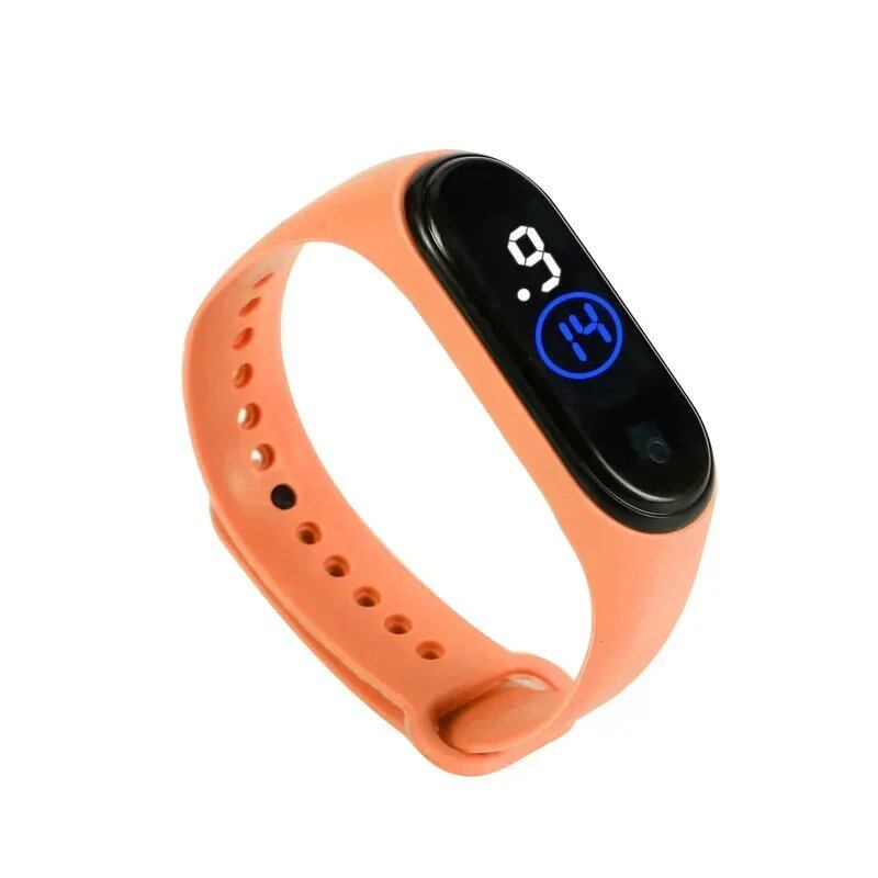 Kids' Fashion Sports Watch, Waterproof LED Digital Wristwatch with Ultra-Lightweight Silicone Slap, Unisex, for Kids and Teens, Parallel Import