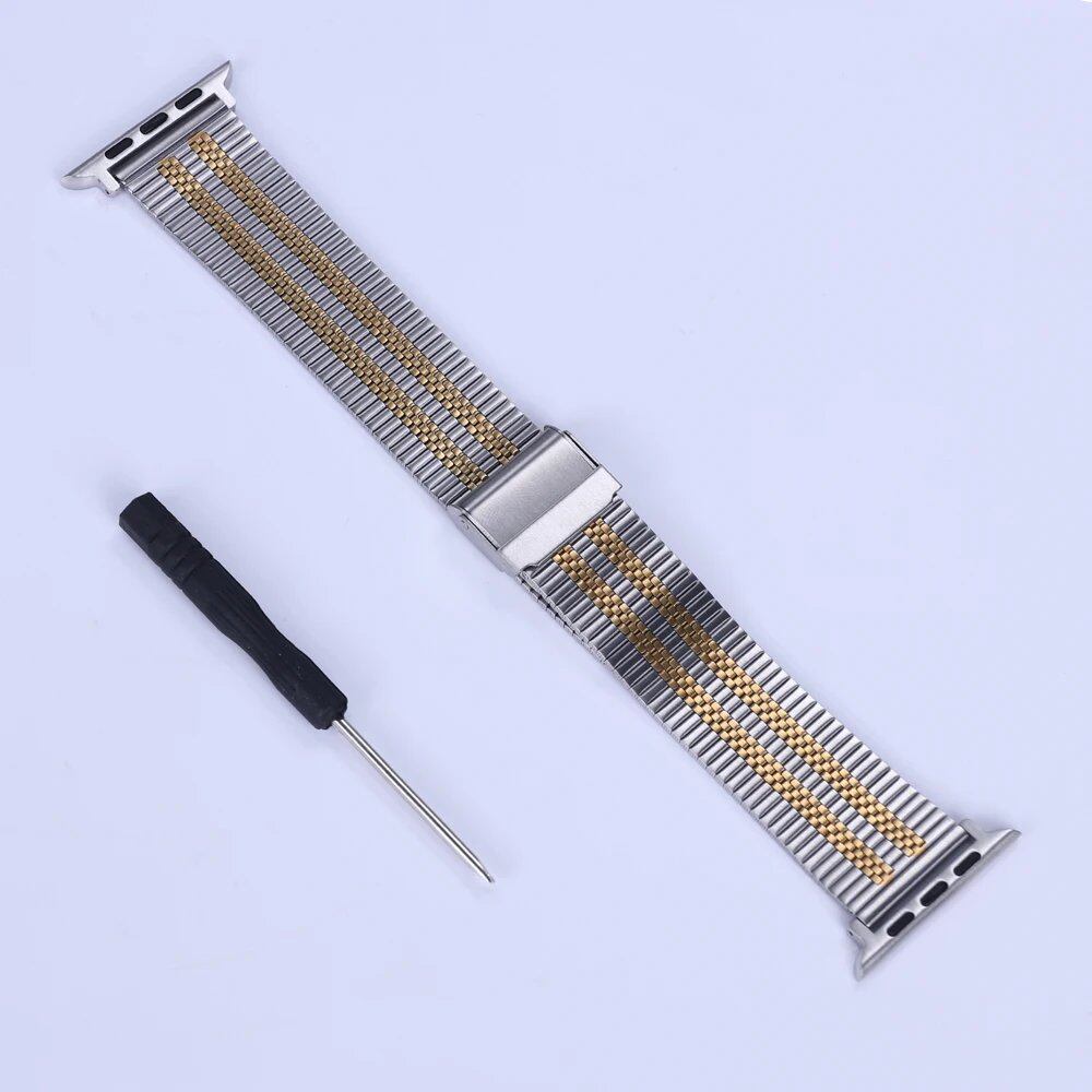 Stainless Steel Metal Band Strap for Apple Watch 10 (46mm) - Compatible with iWatch 10/9/8/Ultra (49mm, 42/44/38mm) - Band Color: mm; Parallel Import