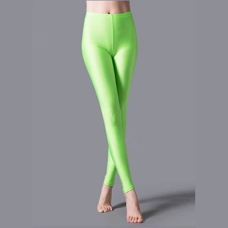 High-elastic skinny leggings, pencil pants, slimming, plus-size trousers, shiny yoga pants for women, sexy, skin-friendly, tight leggings, size: parallel import