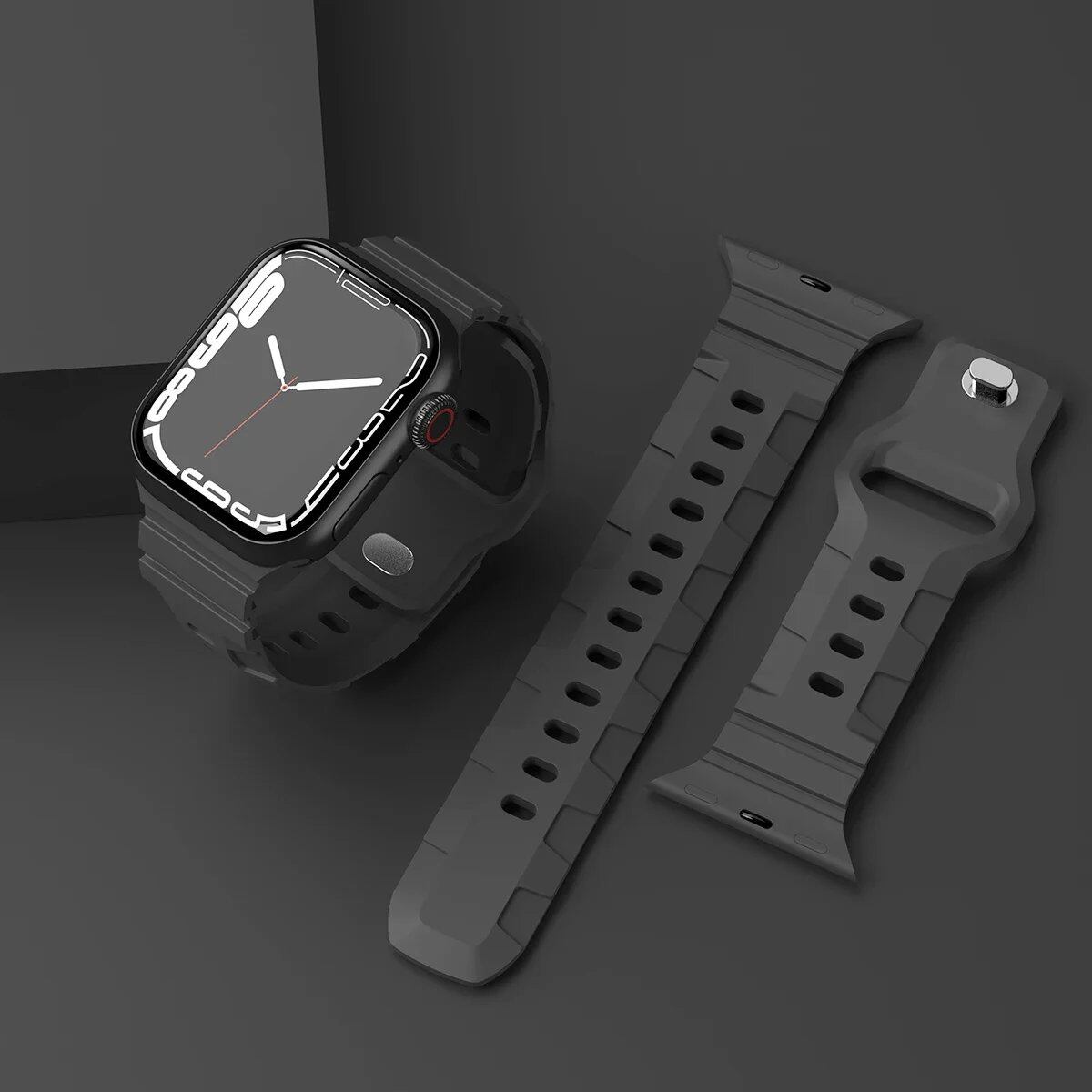 Apple Watch用シリコンバンド 49mm 45mm 41mm 40mm 44mm 38mm 42mm対応 ゴムブレスレット iWatchシリーズ3/5/6/SE/7/8/Ultra用 バンドカラー:mm 並行輸入品