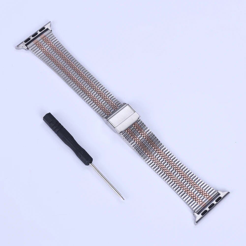 Stainless Steel Metal Band Strap for Apple Watch 10 (46mm) - Compatible with iWatch 10/9/8/Ultra (49mm, 42/44/38mm) - Band Color: mm; Parallel Import