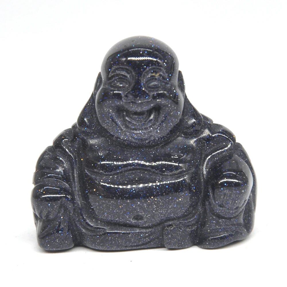 1.2-inch Buddha Statue, Natural Healing Crystal Reiki Chakra Figurine, Spiritual Stone Sculpture, Home Decor, Parallel Import