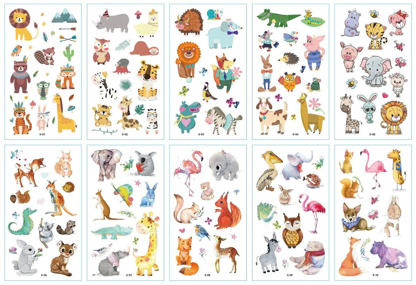 10-Pack Waterproof Temporary Tattoo Stickers for Kids and Soccer Fans, Fake Tattoos for Adults and Kids, Arm Covers, Color: Parallel Import