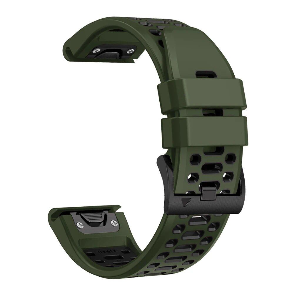 Quick-Fit Silicone Watch Strap for Garmin Instinct 2X Solar, 26mm, 22mm, Garmin Fenix 6X, 6 Pro, 5X, 5 Plus, 7X, 7, Band Color: mm, Parallel Import