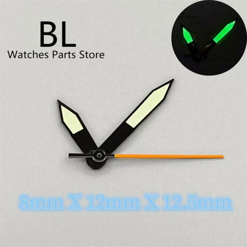 BLIGER Watch Hands, Black, White, Orange, Second Hand, Compatible with NH35A, NH36, and NH38 Movements, Automatic Watch Replacement Parts, Imported
