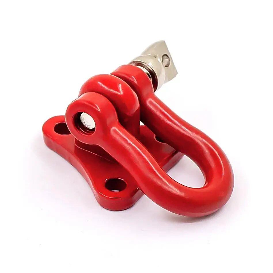 Metal Trailer Towing Buckle, Tow Shackle Hook Decoration for 1/10 Scale RC Rock Crawlers - Compatible with Axial SCX10, Traxxas TRX4, D90, and YIKONG D110 (Imported)