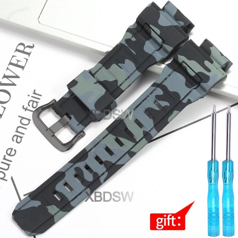 Waterproof men's rubber watch band replacement strap for Casio G-9300, GW-9300, and GW-9400; Band width: 20mm; Ships from: Parallel import