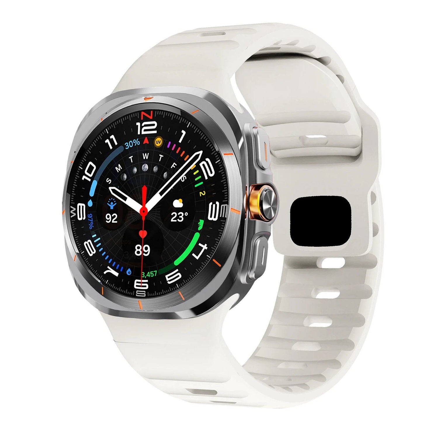 47mm Sport Silicone Strap Replacement for Samsung Galaxy Watch 7 Ultra. Band Color: ; Band Width: Compatible with Galaxy Watch 7 Ultra. Parallel Import.