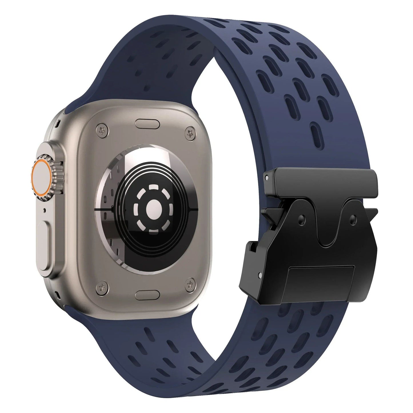 Breathe Silicone Band for Apple Watch - Compatible with Series 10/9/8/7/6/5/4/SE/Ultra 2 (including 49mm) and sizes: 46mm/45mm/44mm/42mm. Band Colors: 42mm, 44mm, 45mm, 49mm, S10-46mm. Ships from: Parallel Import.