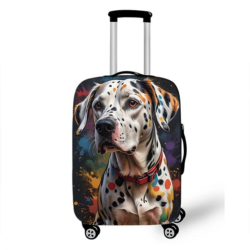 可愛いジャーマンシェパード・パグ・ボーダーコリー・チワワ 犬柄 スーツケースカバー 伸縮性トロリーケース保護カバー 旅行用 サイズ: 並行輸入品