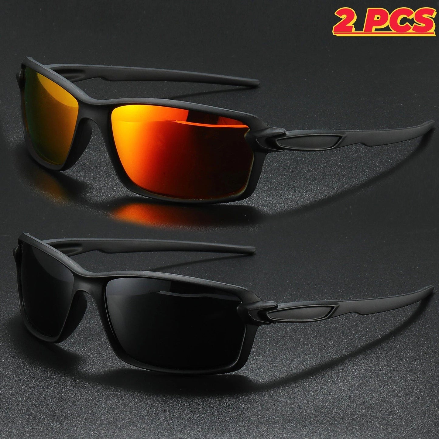 Brand New Polarized Sports Sunglasses, Square Frame, Unisex, Perfect for Running, Driving, and Fishing, UV400 Protection, Parallel Import, Set of 1, 2, or 3