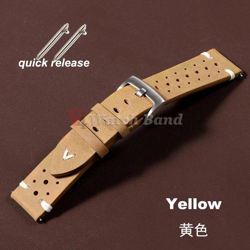 プレミアム本革ストラップ 20mm 22mm クイックリリース オイルワックス加工 変色加工 牛革 ウォッチバンド ビジネス メンズ レディース ストラップ バンドカラー:mm 並行輸入品
