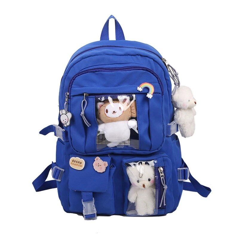 ニュースクールバックパック かわいいノートPCリュック 学生用ブックバッグ ナイロン製 カジュアルトラベルバッグ ティーンガールズ・レディース向け 色 並行輸入品