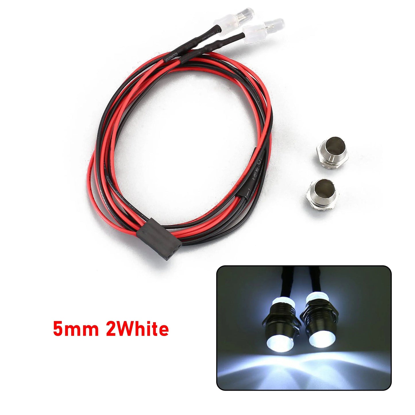1/10, 1/8, 1/12 Scale RC LED Light Kit with Headlights and Taillights - Compatible with Traxxas, HSP, HPI, MN99, MN90, and WLtoys RC Cars, Trucks, Crawlers, and Drift Cars. Color: Parallel Import