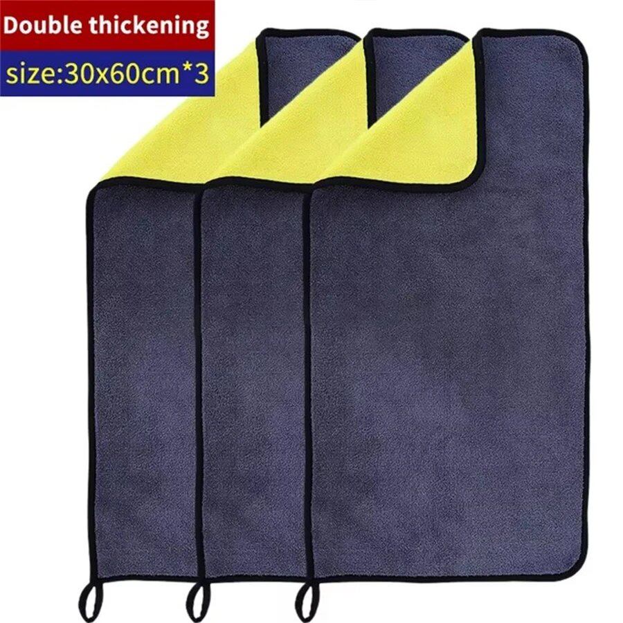 1/3/5-Count Microfiber Cleaning Towels, Car Cleaning Cloths, Professional Microfiber Car Drying Towels, Car Wash Towels, Accessories, Color: 30, Parallel Import