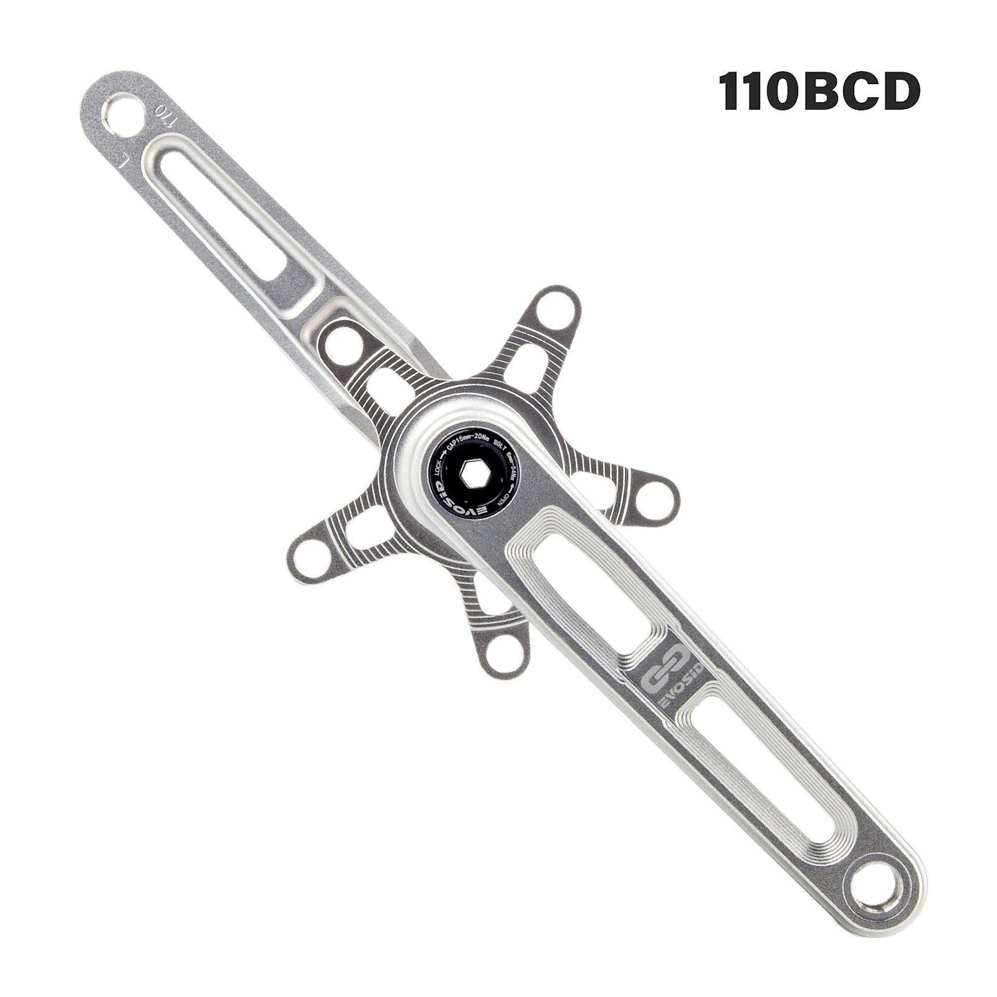 EVOSID BCD110 130 Crankset for Ultra-Lightweight Road Folding Bikes, Hollow Tech Cranks, 165, 170, 175mm, CNC Machined, 5-Pawl Bicycle Chainring, Parallel Import