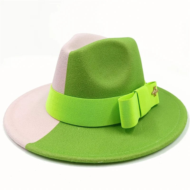 Winter Bowtie Fedora Hat with Textured Surface, Flat Top, and Elastic Band. Red. Men's and Women's Jazz Hat. Sizes: 56-58cm. Ships from: Parallel Import.