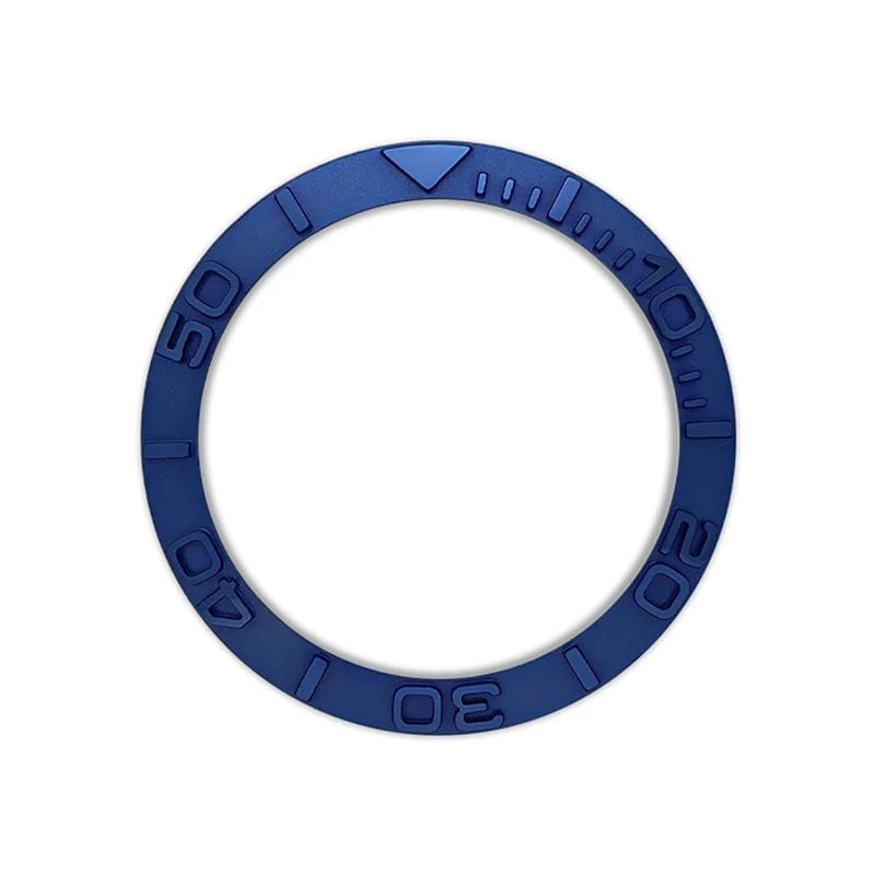 38mm x 30.6mm Curved Metal Bezel Insert Ring for SKX007, SKX009, SRPD, GMT, SUB, and Seamaster 300 Watch Cases, Repair Part, Parallel Import