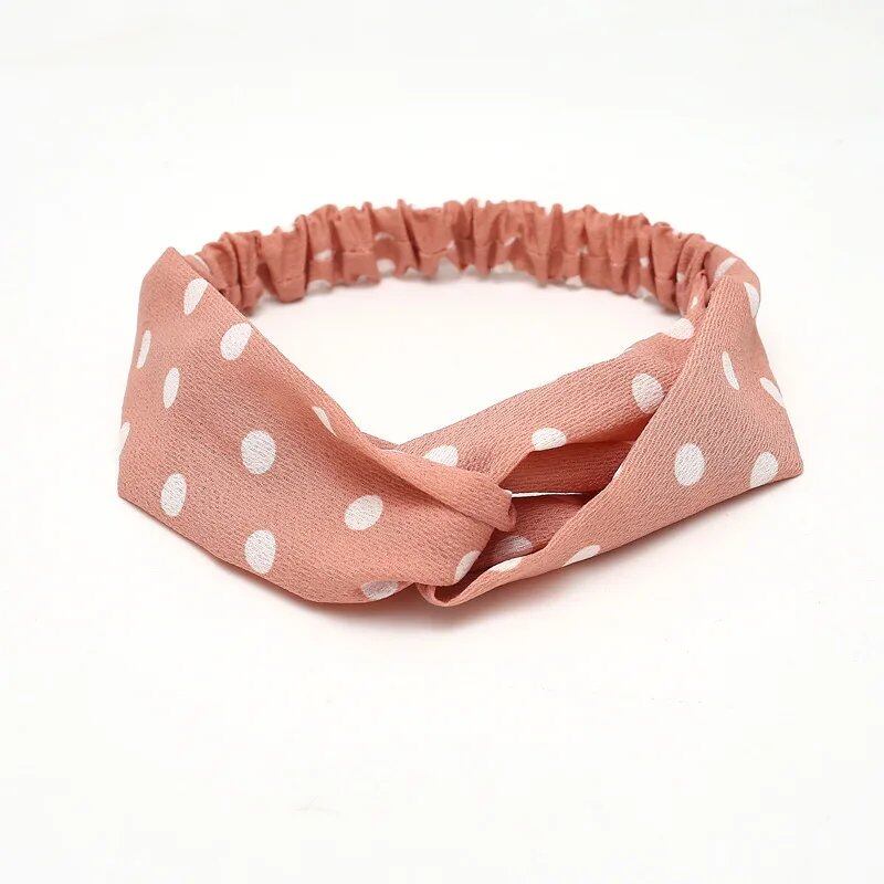 Women's Summer Bohemian Print Headband, Retro Cross Turban, Bandage Bandana, Hair Accessory, Head Wrap, Parallel Import